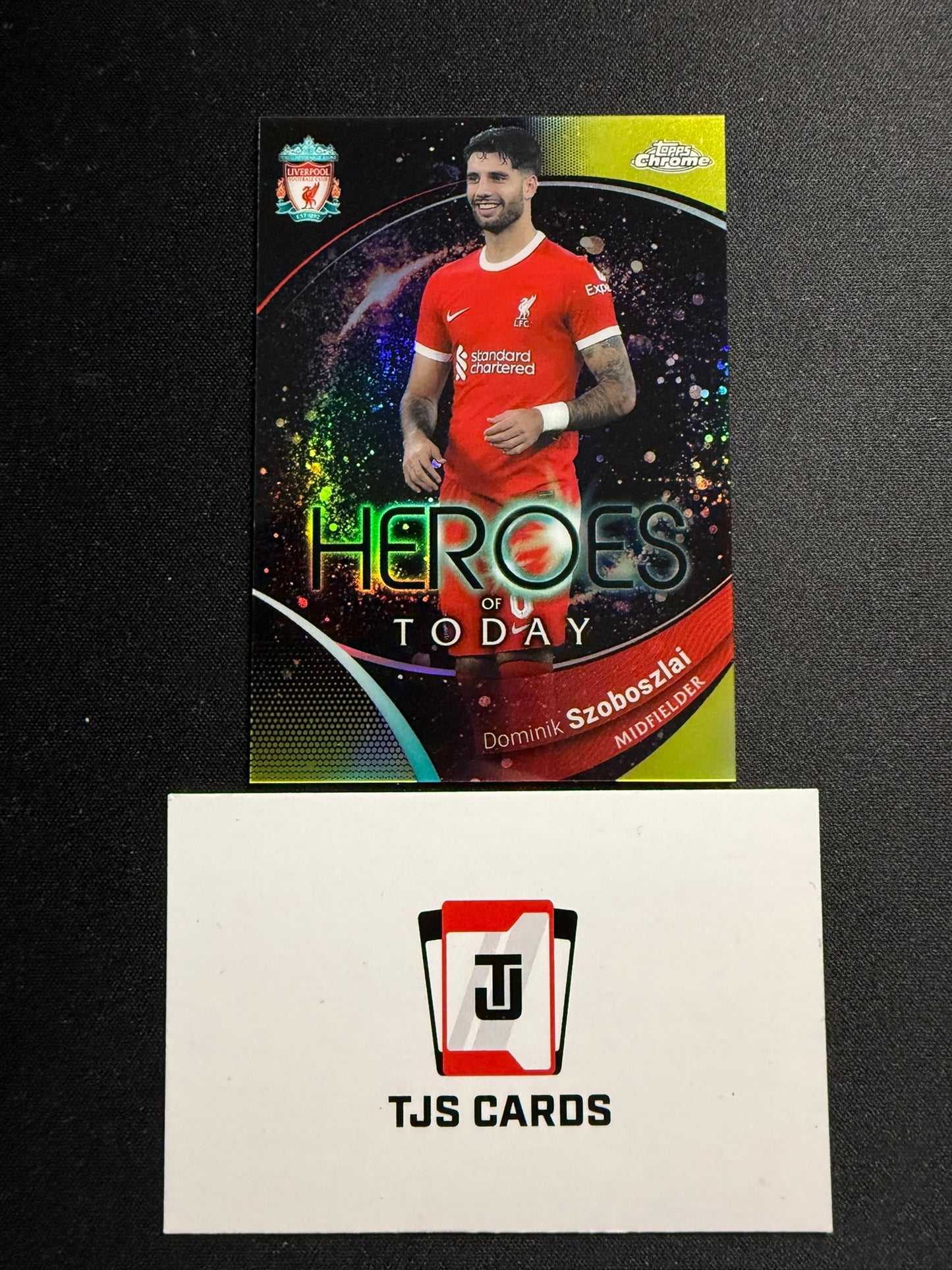 Dominik Szoboszlai - Yellow /75 - TOPPS Liverpool Chrome 2023/24