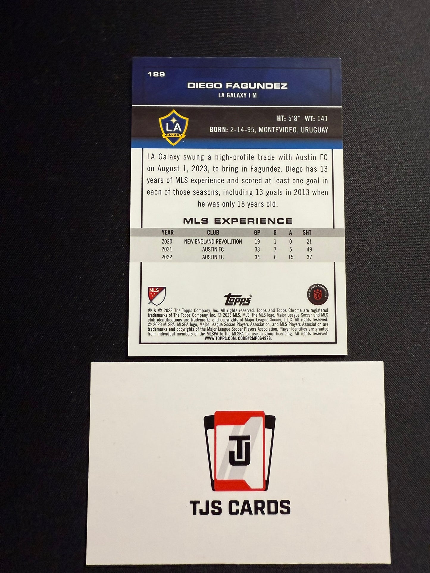 Diego Fagundez - Green Lava /99 - TOPPS MLS Chrome 2023