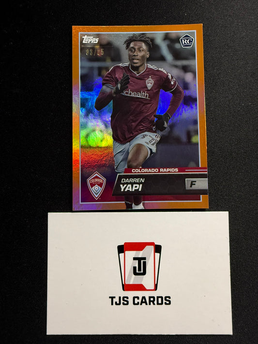 Darren Yapi - Rookie Orange /25 - TOPPS MLS 2023