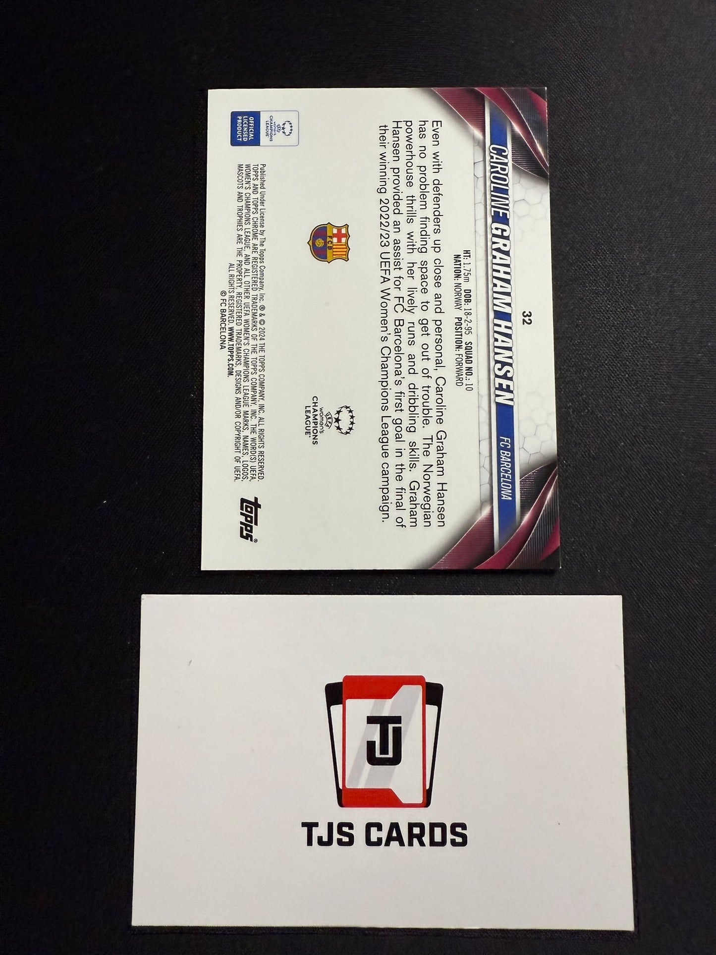 Caroline Graham Hansen - Orange /25 - TOPPS Sapphire UWCL 2023/24