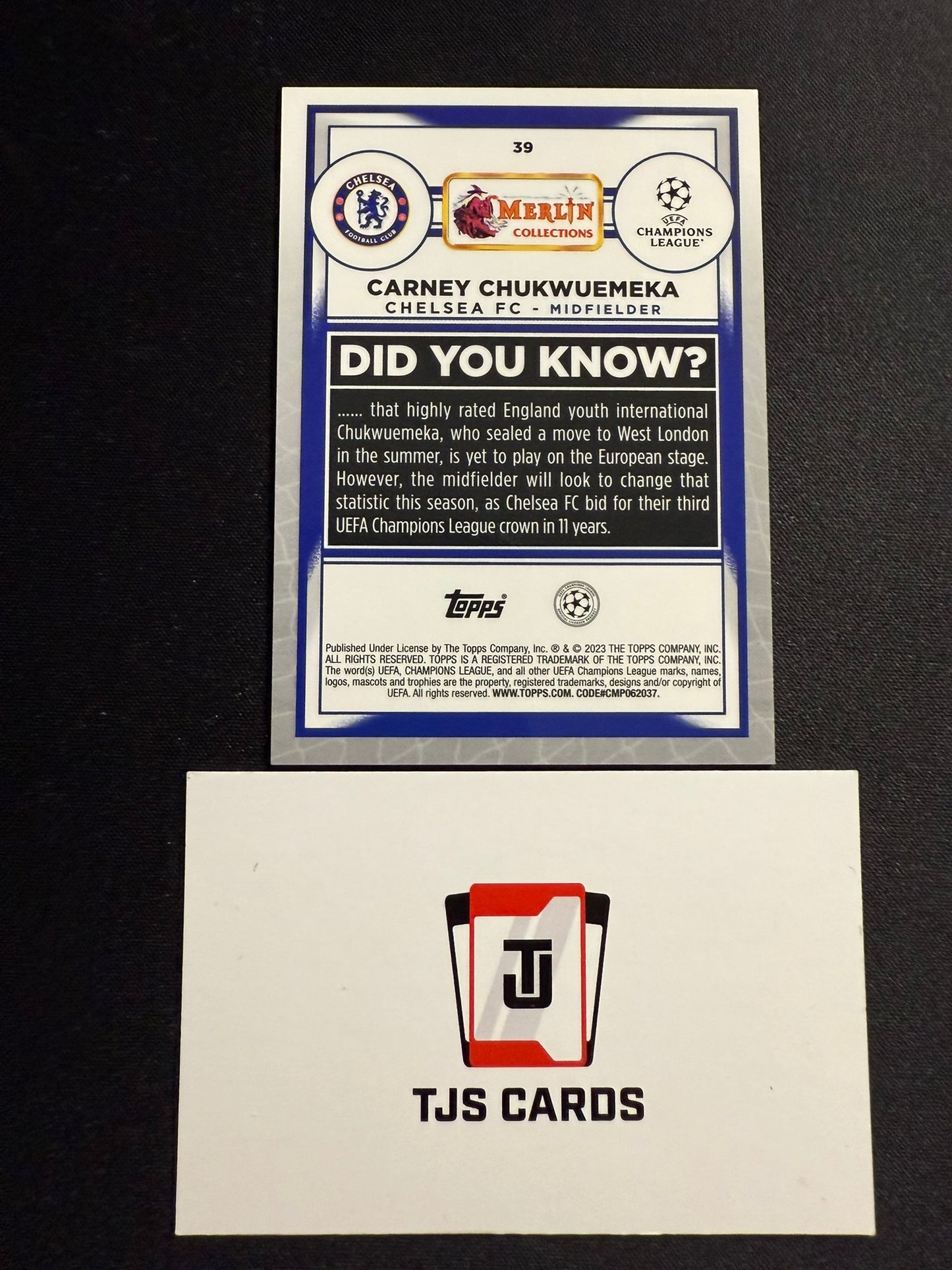 Carney Chukwuemeka - Speckle /150 - TOPPS Merlin Chrome 2022/23