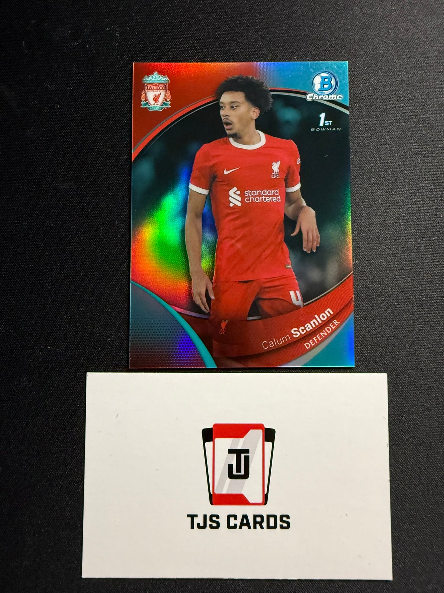 Calum Scanlon - 1st Bowman Aqua /99 - TOPPS Liverpool Chrome 2023/24