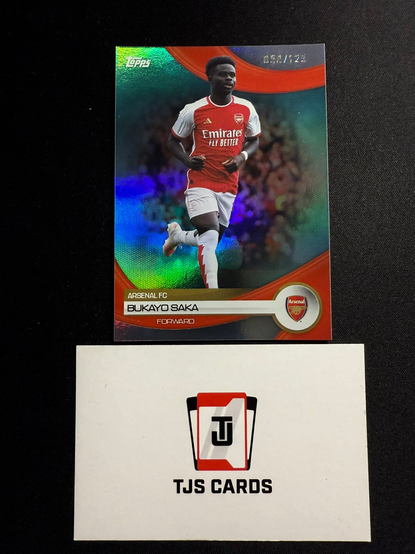 Bukayo Saka - Aqua /125 - TOPPS Arsenal Team Set 2023/24