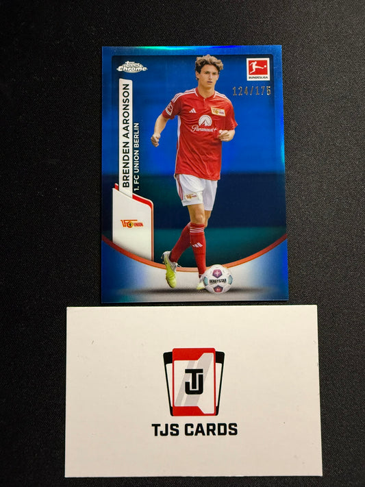 Brenden Aaronson - Blue /175 - TOPPS Bundesliga Chrome 2023/24