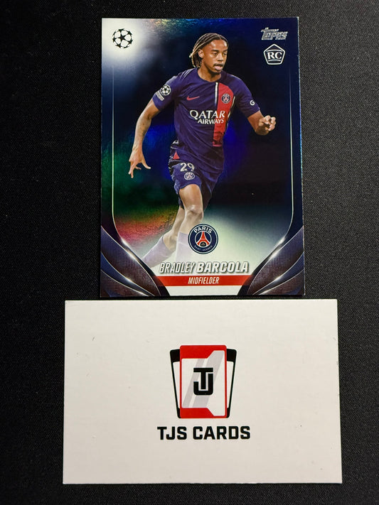 Bradley Barcola - Rookie Navy Blue /250 - TOPPS UCC 2023/24