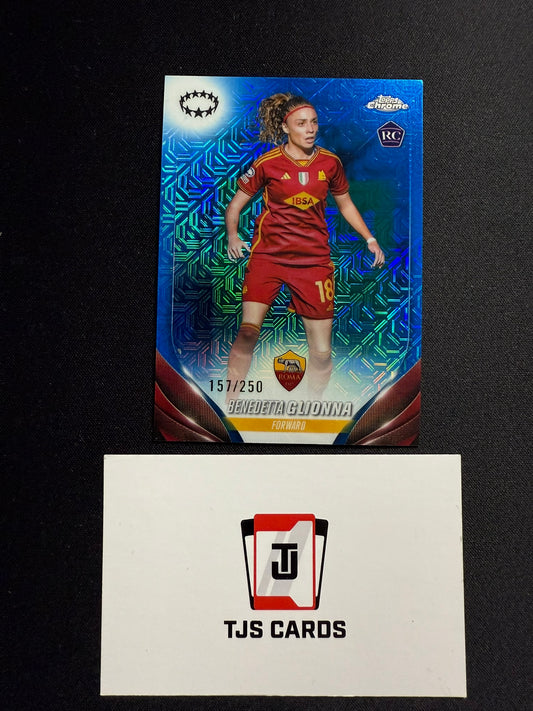 Benedetta Glionna - Rookie Blue Mojo /250 - TOPPS Chrome UWCL 2023/24