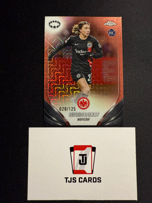 Barbara Dunst - Rookie Rose Gold Mojo /125 - TOPPS Chrome UWCL 2023/24