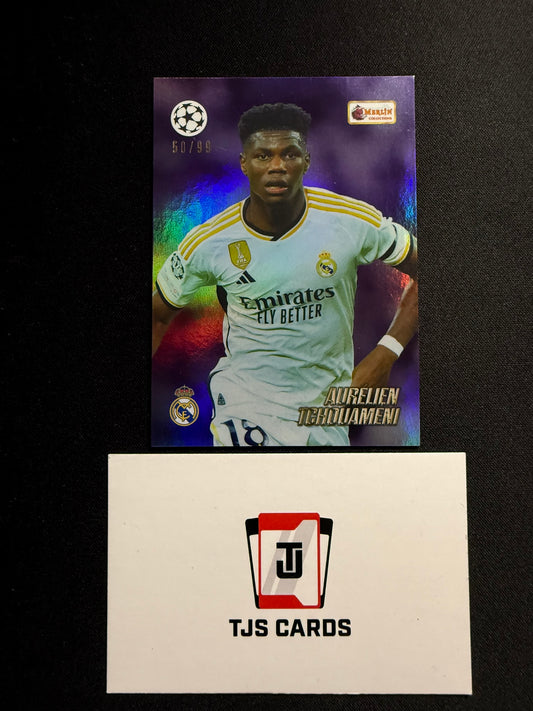 Aurelien Tchouameni - Purple /99 - TOPPS Merlin Heritage UCC 2023/24