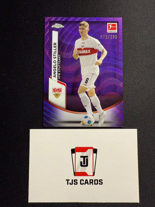 Angelo Stiller - Purple Wave /299 - TOPPS Bundesliga Chrome 2023/24