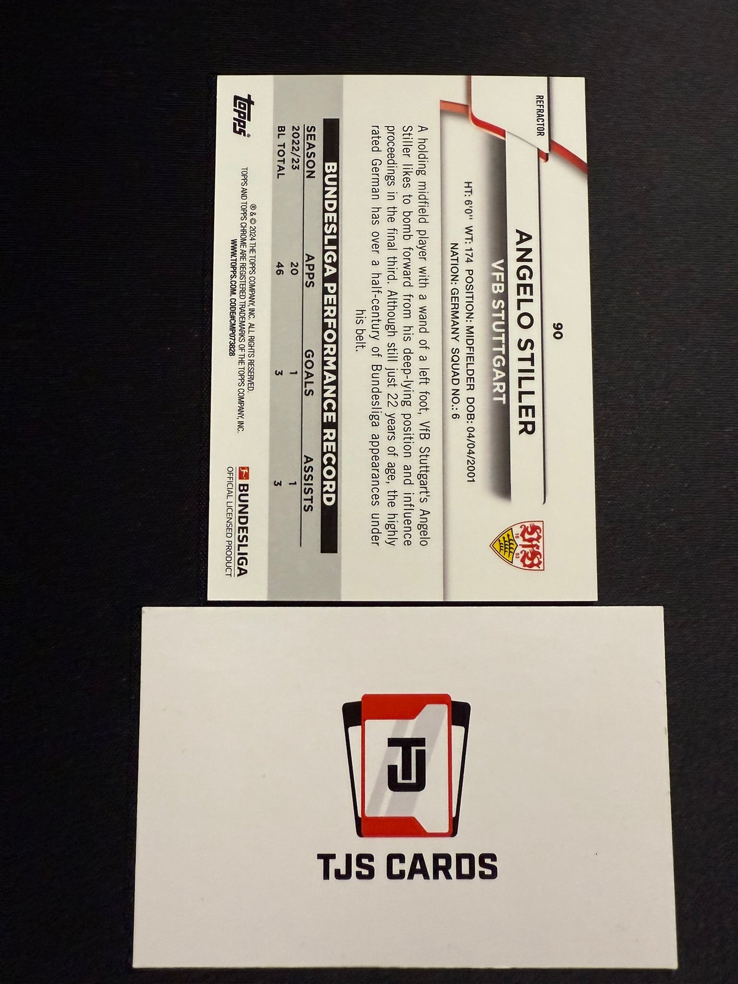 Angelo Stiller - Purple Wave /299 - TOPPS Bundesliga Chrome 2023/24