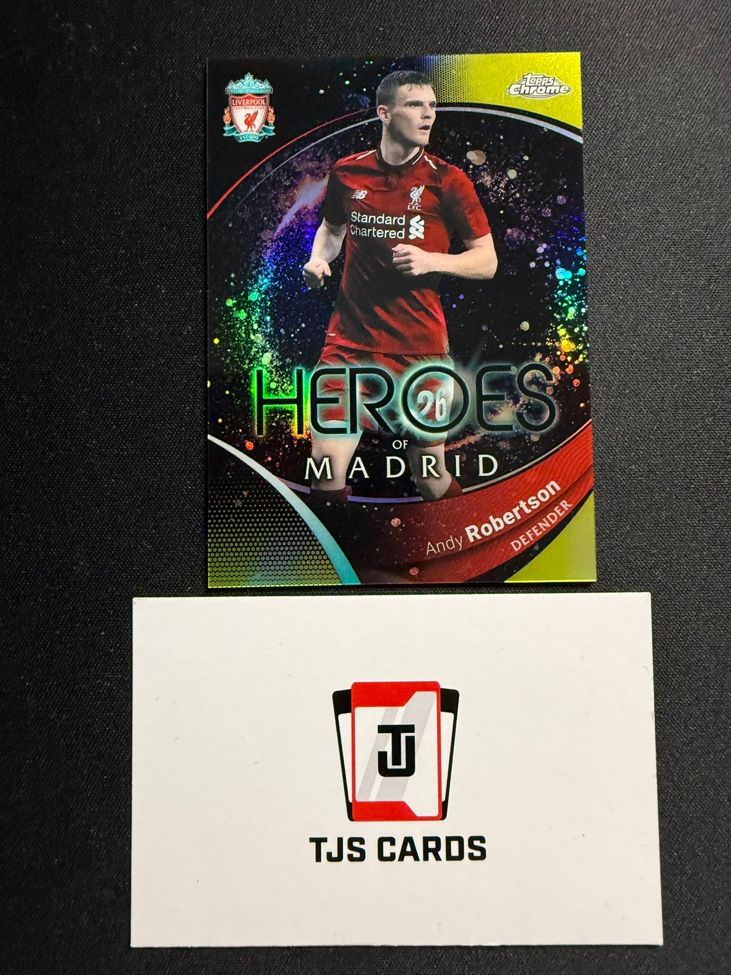 Andy Robertson - Yellow Heroes Of Today /75 - TOPPS Liverpool Chrome 2023/24