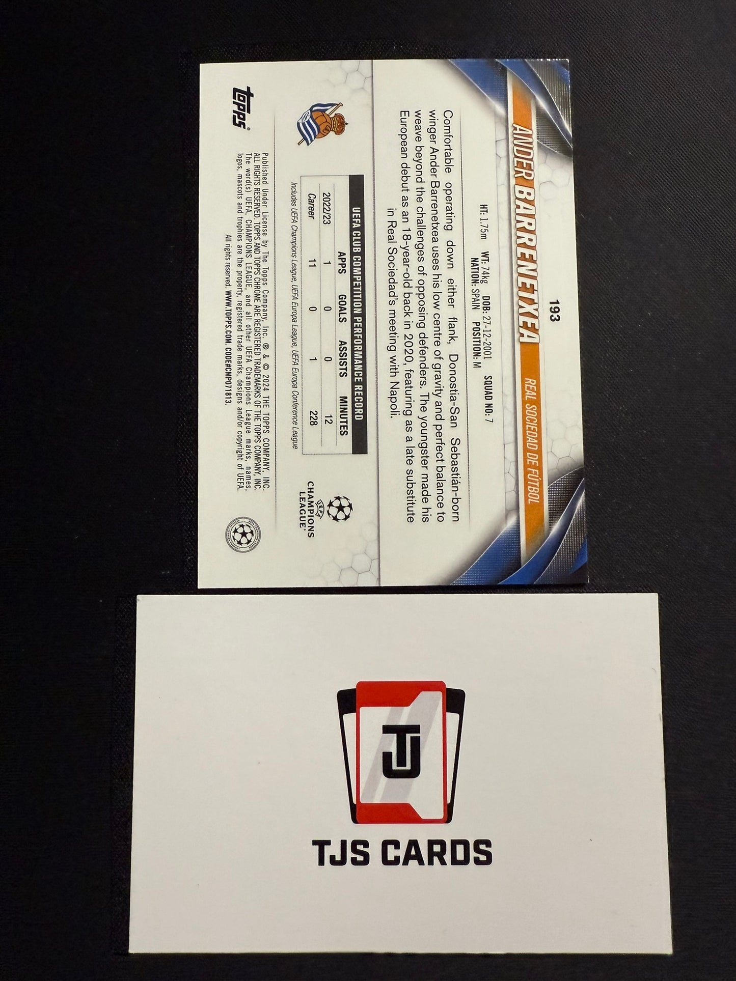 Ander Barrenetxea - Purple Speckle /299 - TOPPS Chrome UCC 2023/24