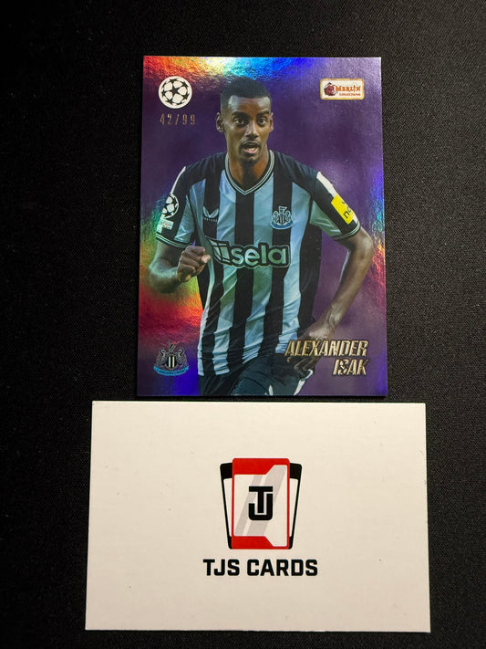 Alexander Isak - Purple /99 - TOPPS Merlin Heritage UCC 2023/24