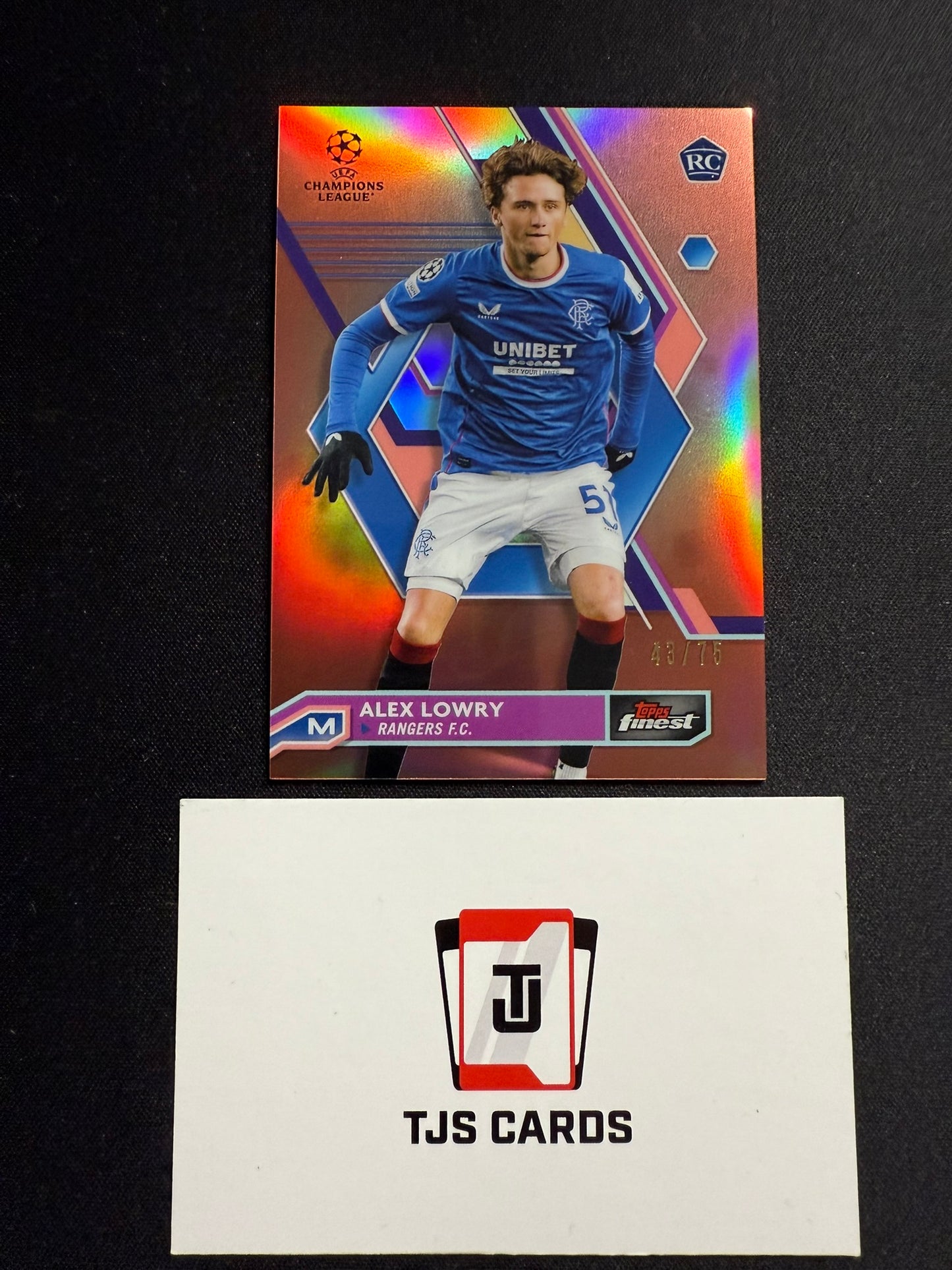 Alex Lowry - Rookie Rose Gold /75 - TOPPS Finest UCC 2022/23