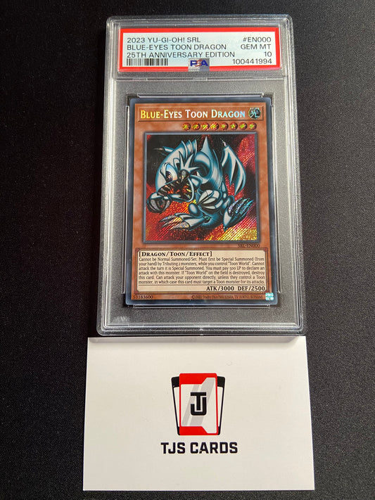 Blue-Eyes Toon Dragon - PSA 10 - Secret Rare SRL-EN000 - YuGiOh