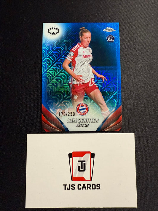 Alara Sehitler - Rookie Blue Mojo /250 - TOPPS Chrome UWCL 2023/24