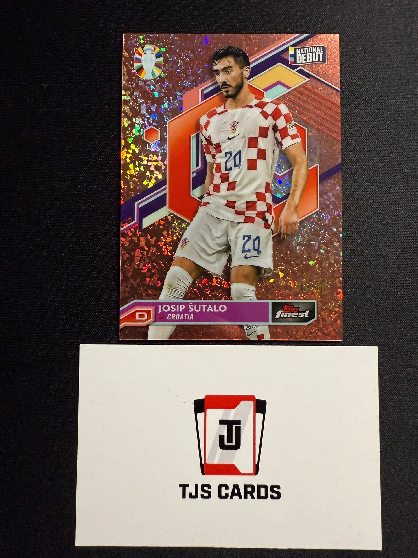 Josip Sutalo - National Debut Rose Gold Mini-Diamond /50 - TOPPS Finest Road To EURO 2024
