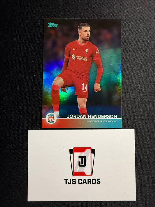 Jordan Henderson - Aqua /150 - TOPPS Liverpool Team Set 2021/22