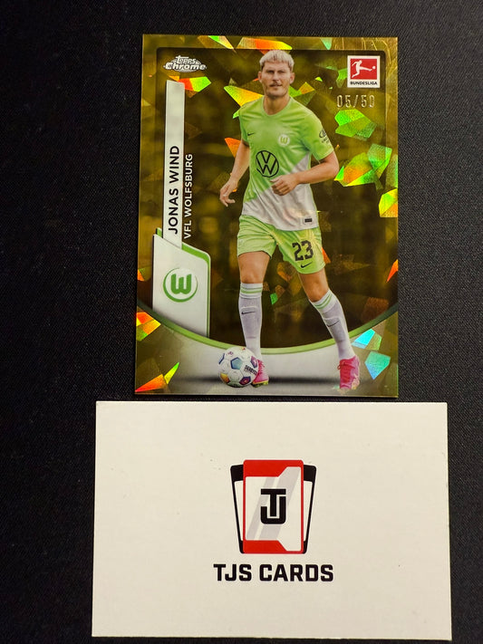 Jonas Wind - Image Variation Gold /50 - TOPPS Bundesliga Sapphire 2023/24