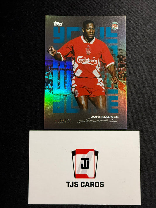 John Barnes - Aqua YNWA /250 - TOPPS Liverpool Team 2023/24