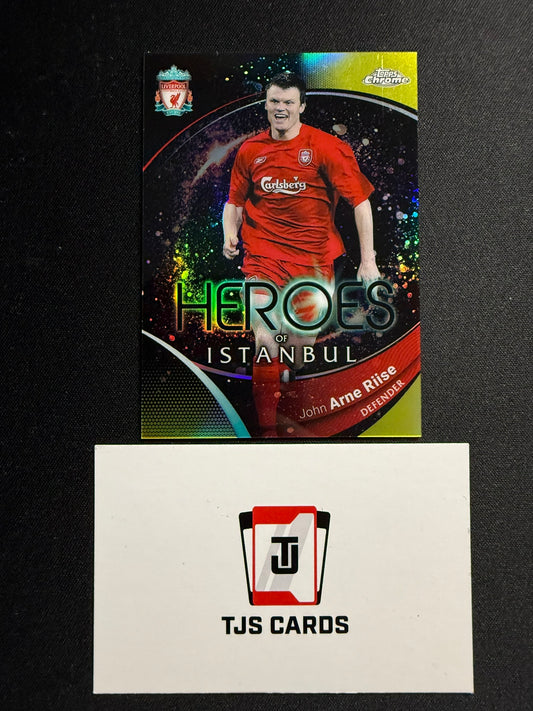John Arne Riise - Yellow Heroes /75 - TOPPS Liverpool Chrome 2023/24