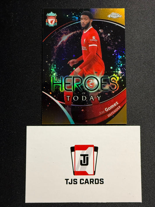 Joe Gomez - Gold Heroes Of Today /50 - TOPPS Liverpool Chrome 2023/24