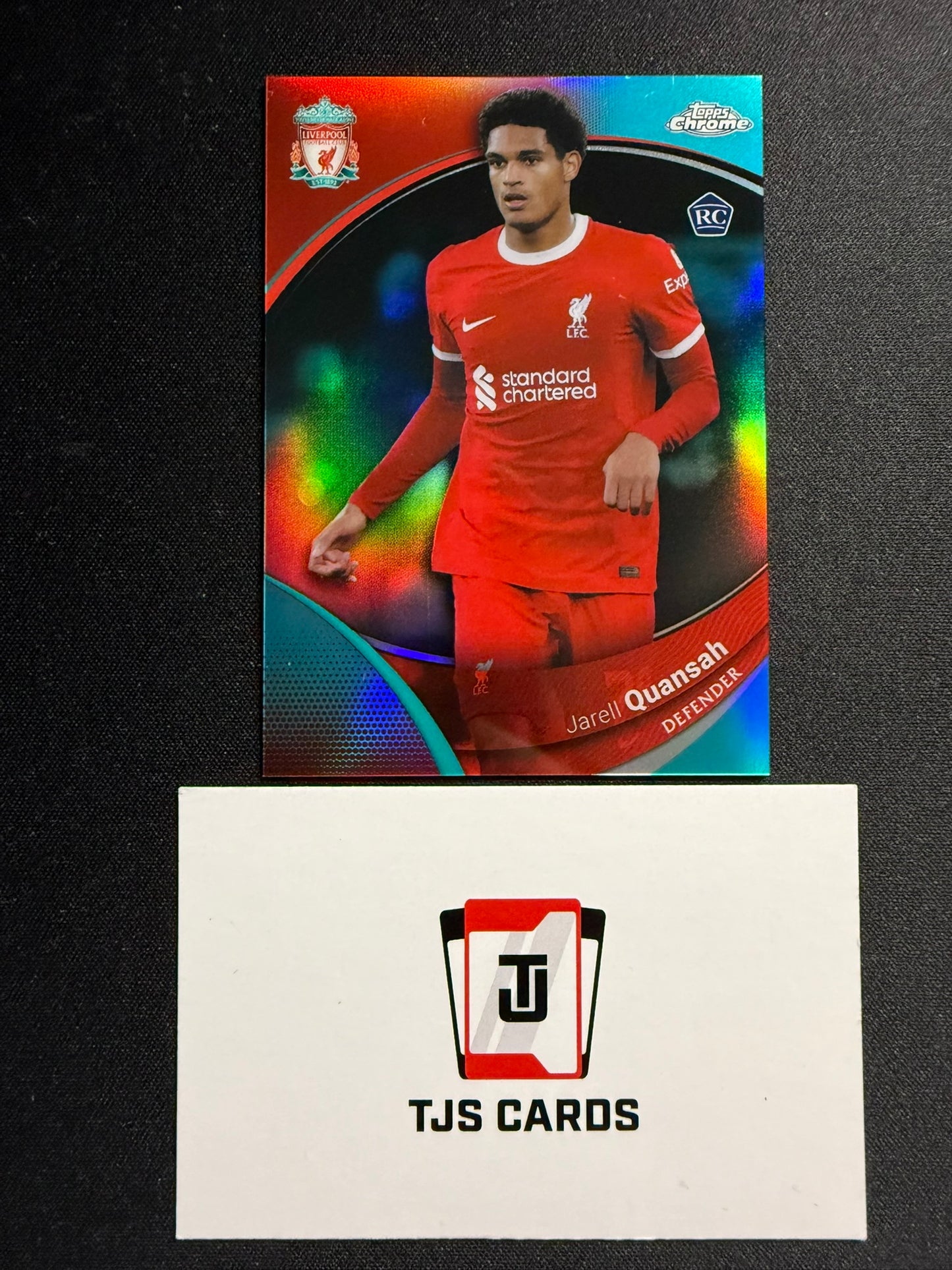 Jarell Quansah - Rookie Aqua /99 - TOPPS Liverpool Chrome 2023/24