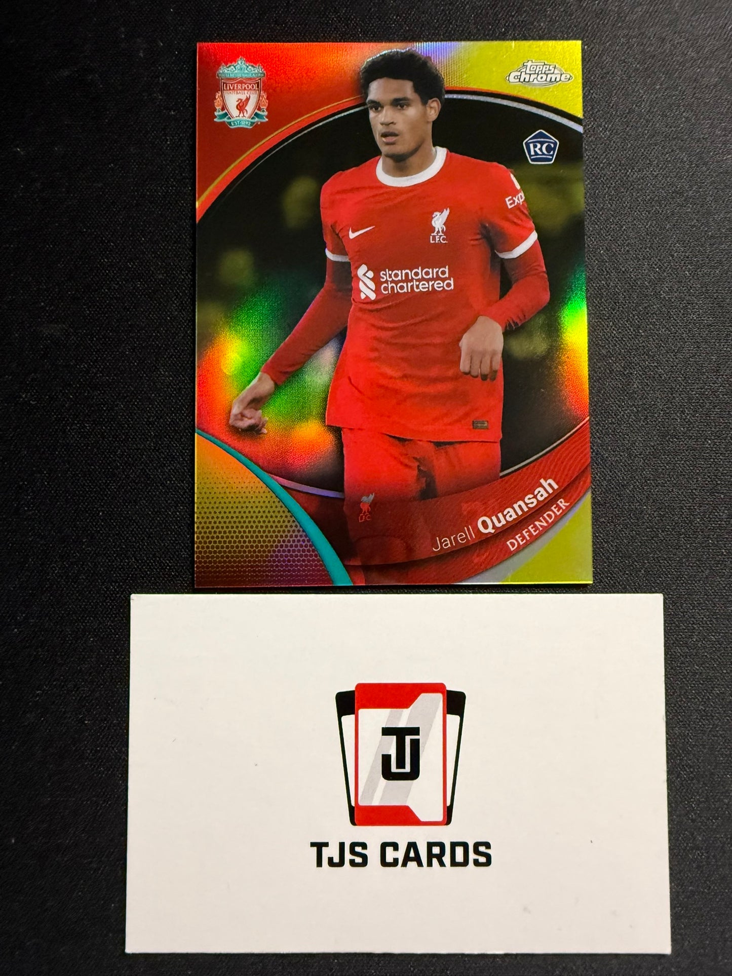 Jarell Quansah - Rookie Yellow /75 - TOPPS Liverpool Chrome 2023/24