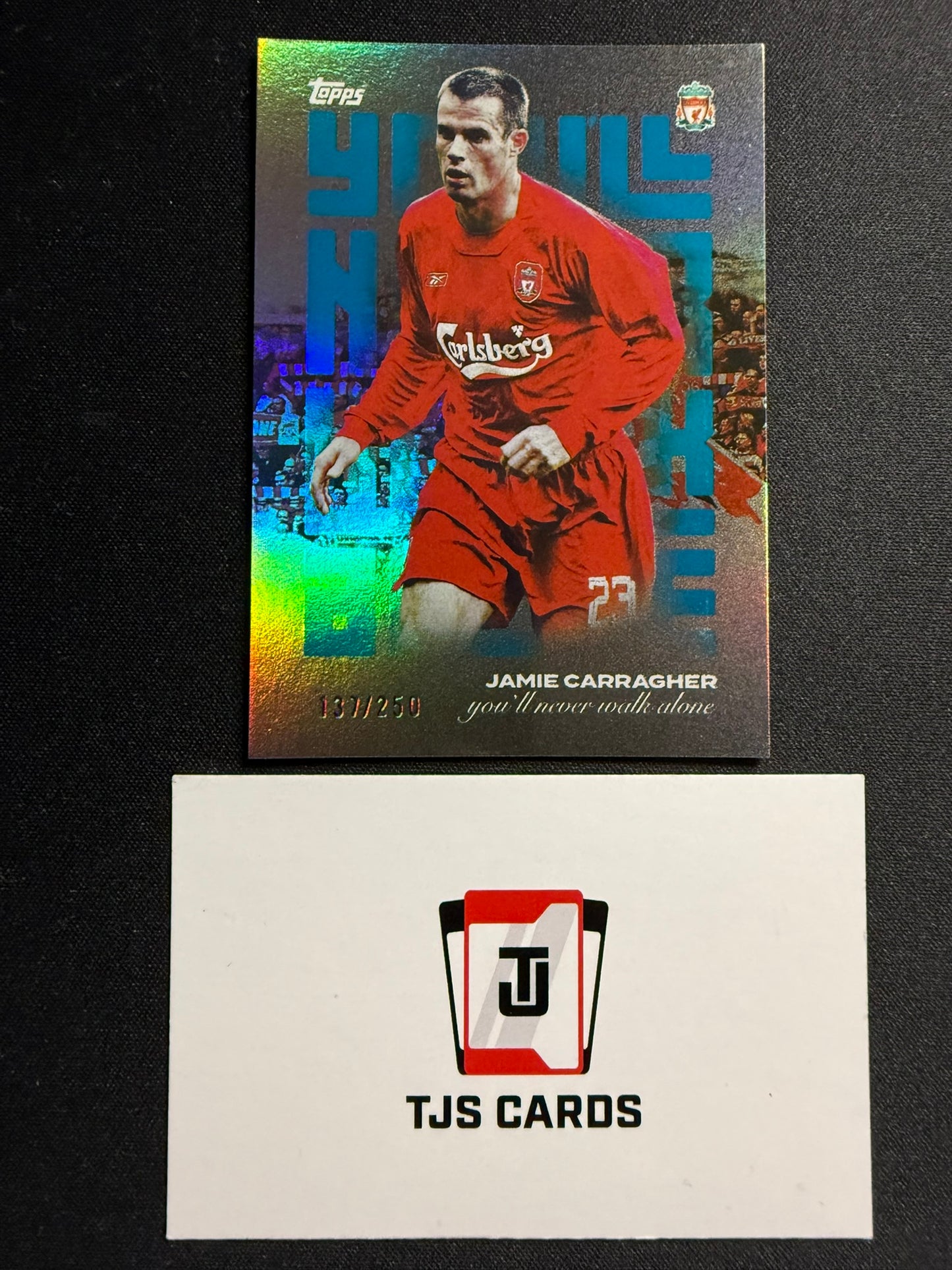 Jamie Carragher - Aqua YNWA /250 - TOPPS Liverpool Team Set 2023/24