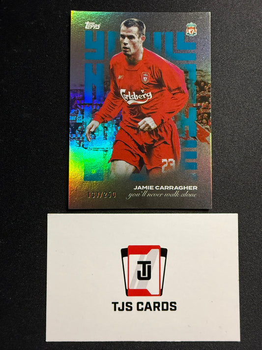 Jamie Carragher - Aqua YNWA /250 - TOPPS Liverpool Team Set 2023/24
