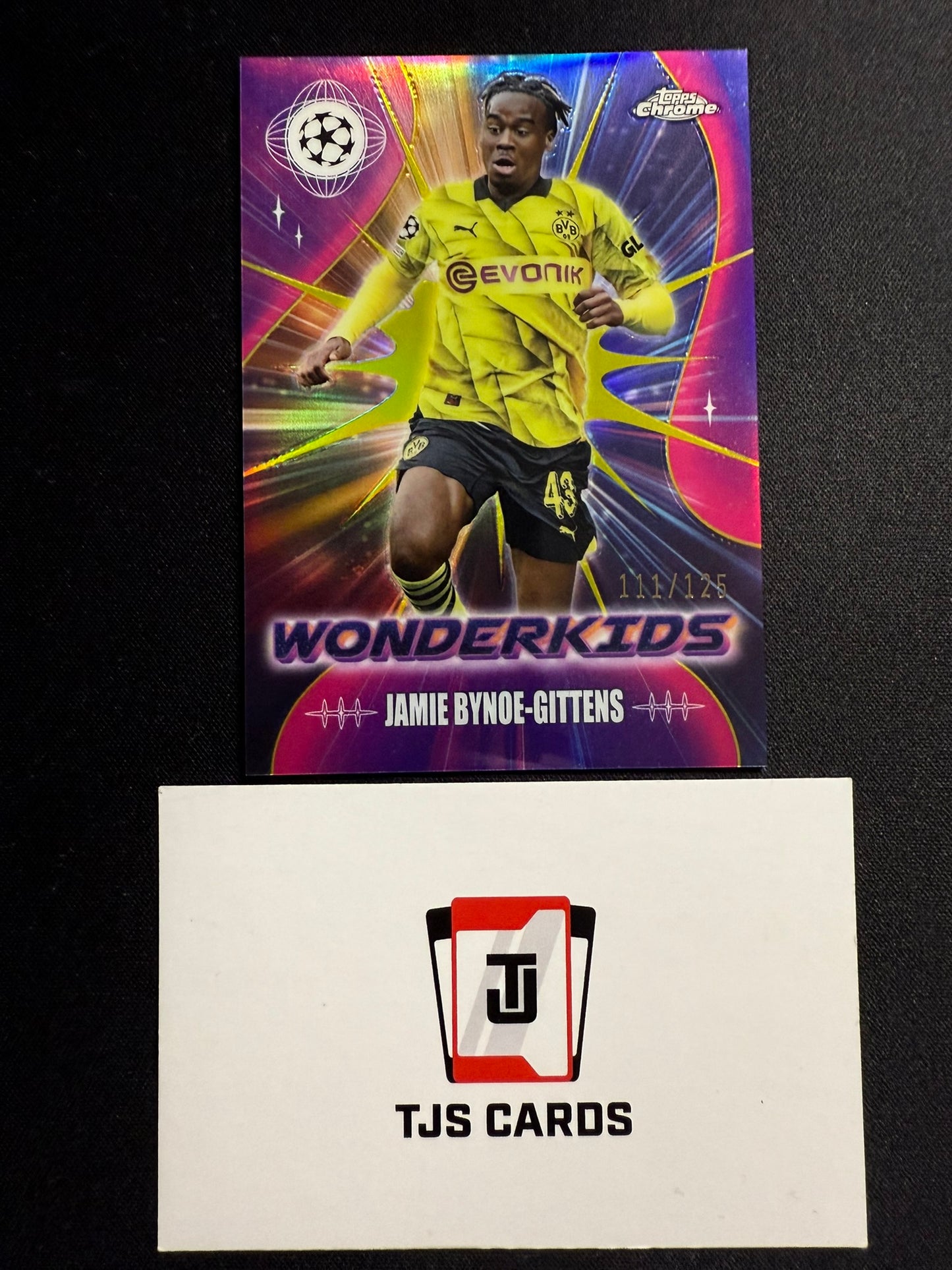 Jamie Bynoe-Gittens - Yellow Wonderkids /125 - TOPPS Chrome UCC 2023/24
