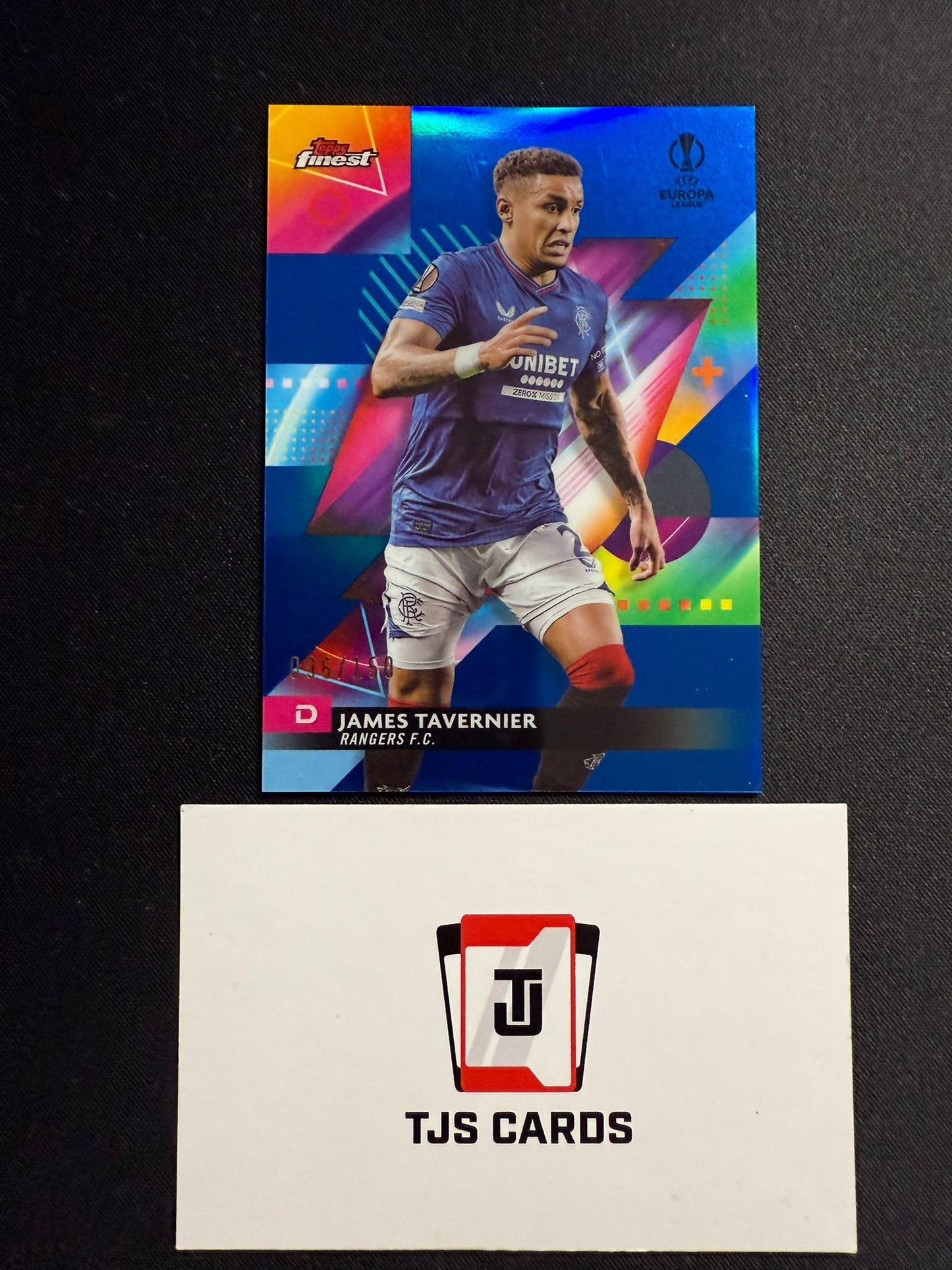 James Tavernier - Blue /150 - TOPPS Finest UCC 2023/24