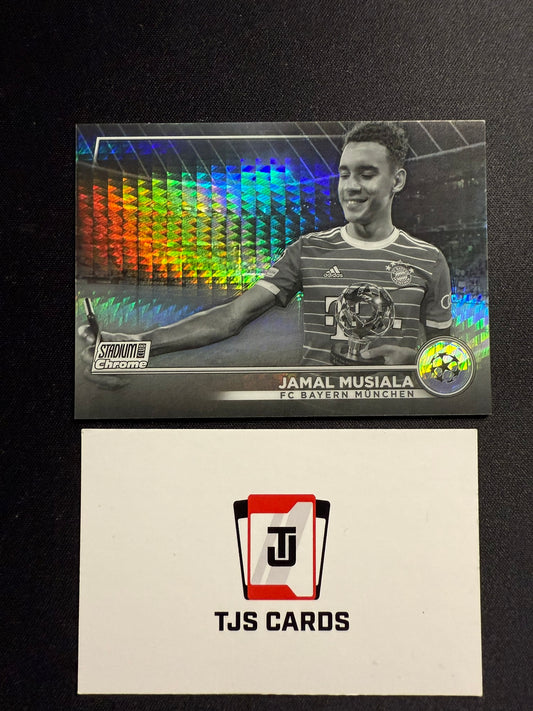 Jamal Musiala - Black & White Prism /350 - TOPPS Stadium Club Chrome 2022/23