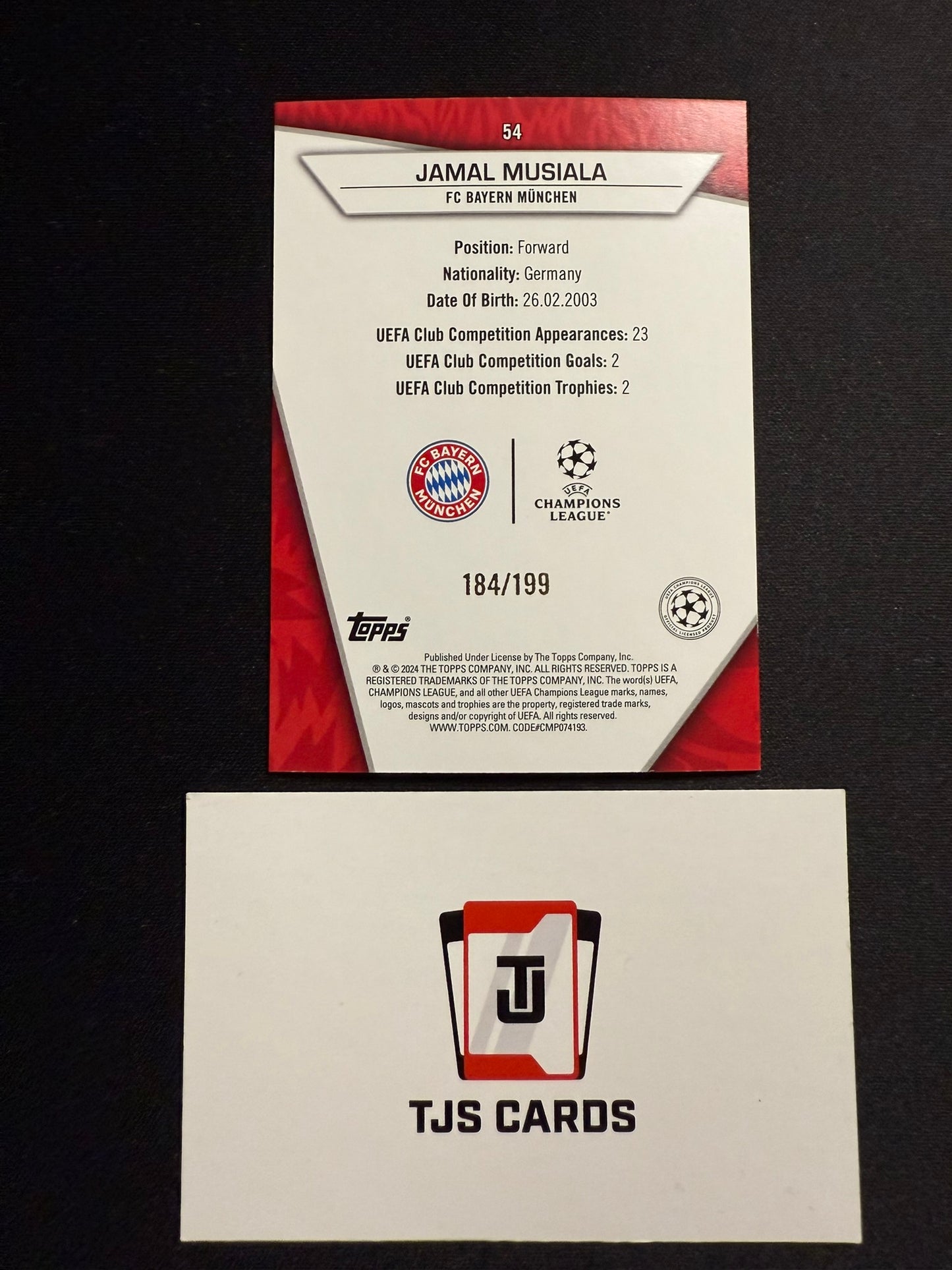 Jamal Musiala - Super Rare /199 - TOPPS Superstars 2023/24