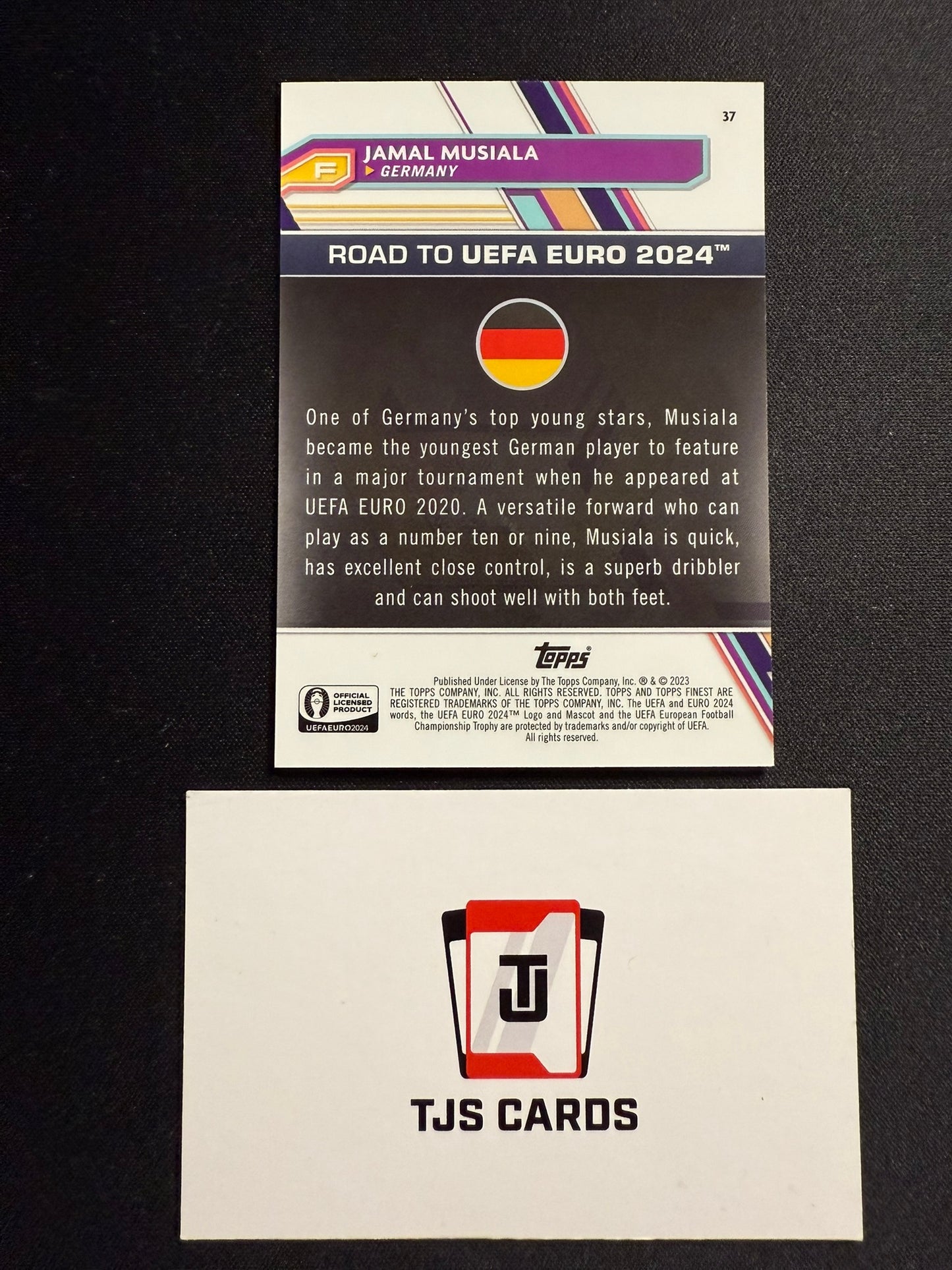Jamal Musiala - Green /99 - TOPPS Finest Road To EURO 2024