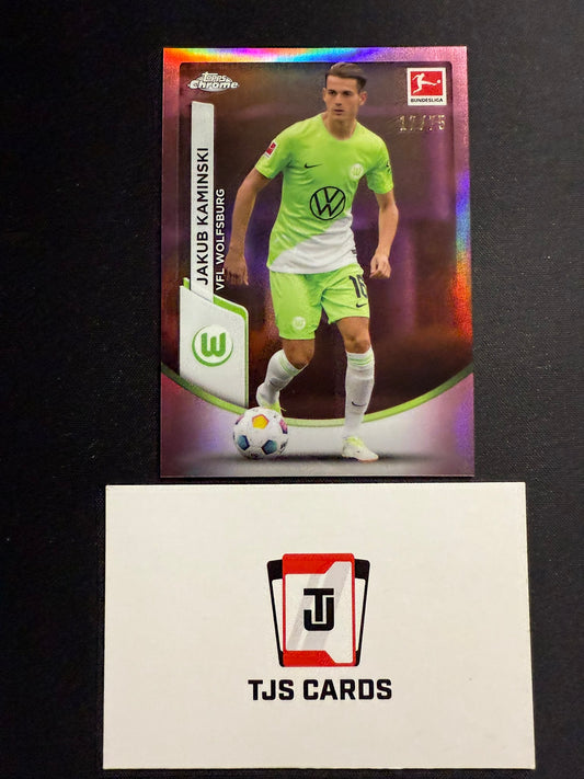 Jakub Kaminski - Pink /75 - TOPPS Bundesliga Chrome 2023/24