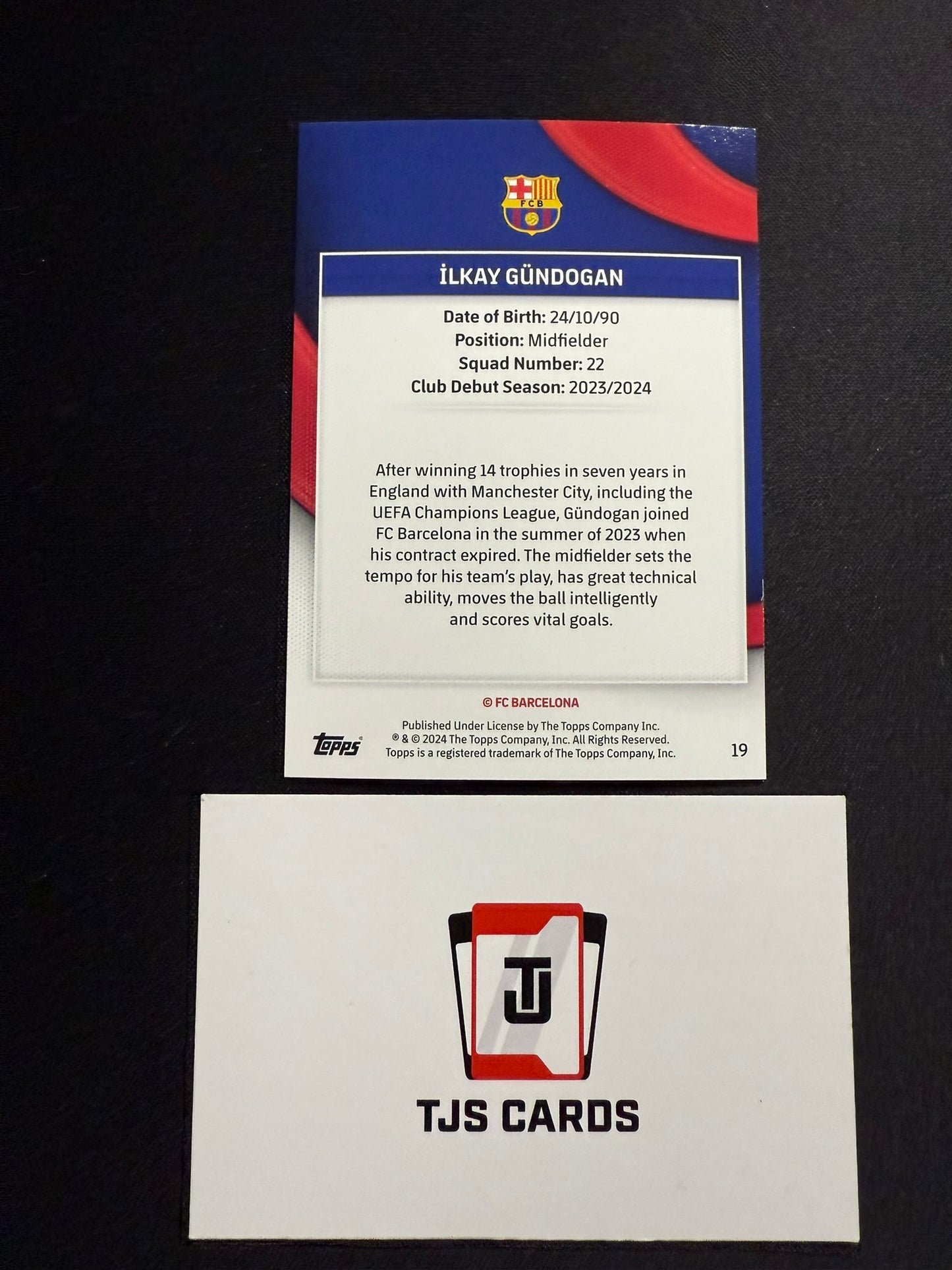 Ilkay Gundogan - Pink /99 - TOPPS Barcelona Team Set 2023/24