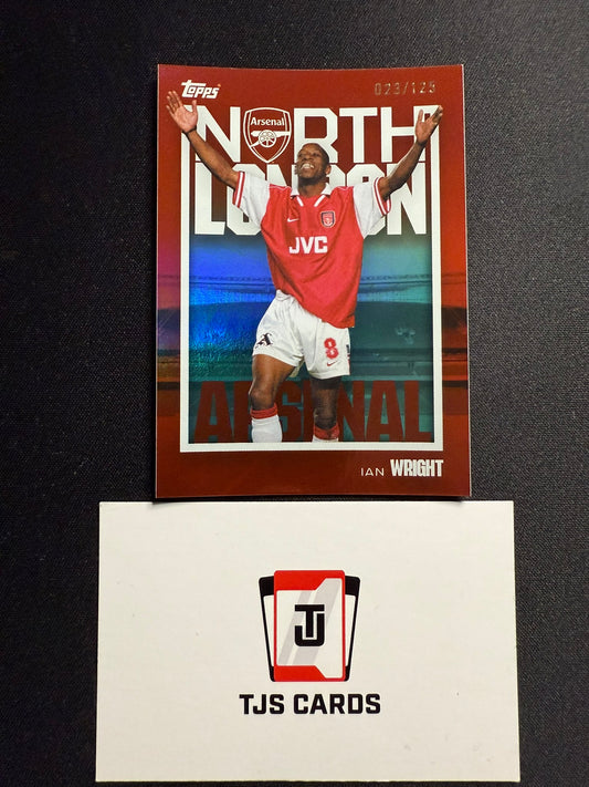 Ian Wright - Aqua North London /125 - TOPPS Arsenal Team Set 2023/24