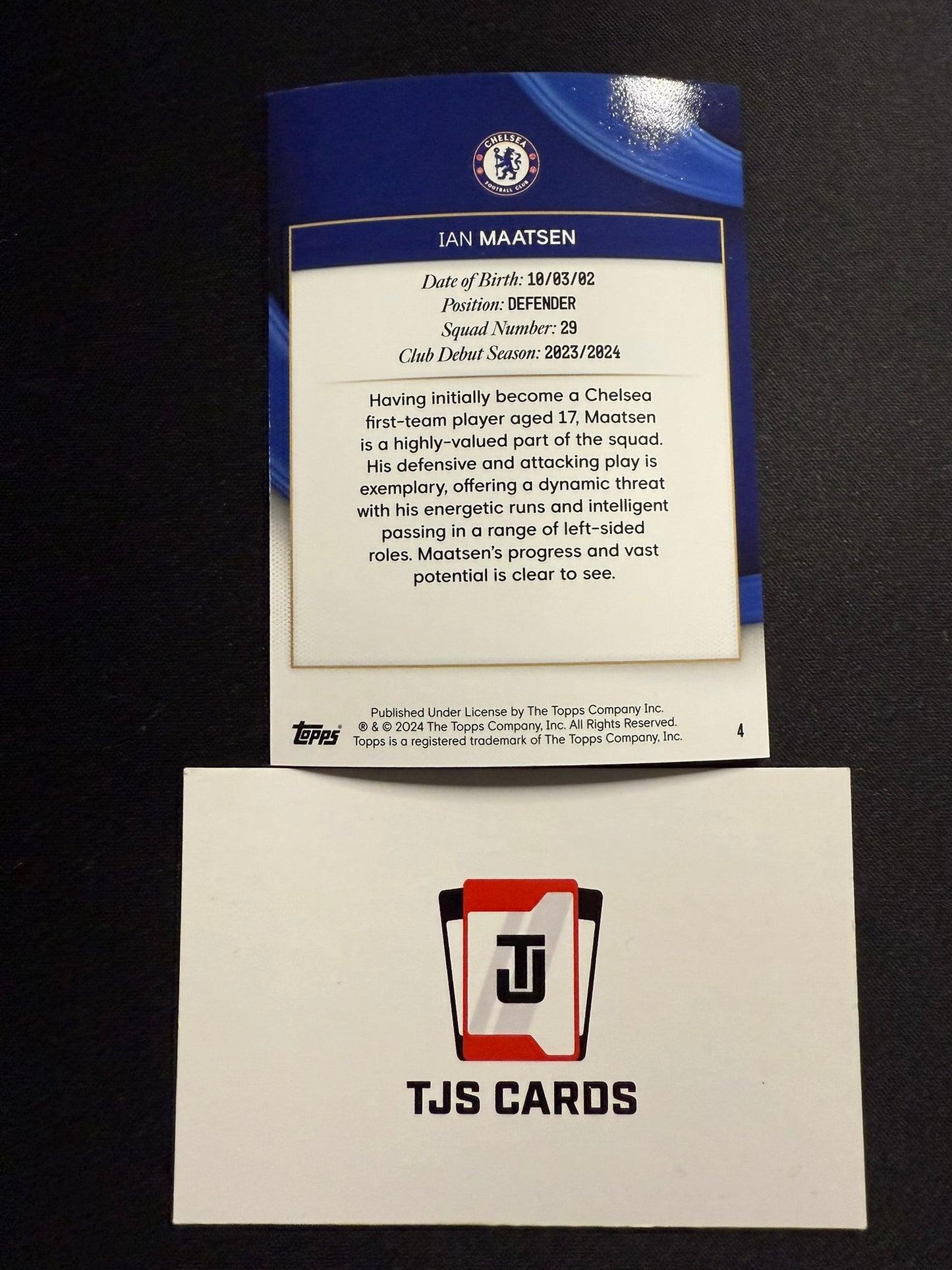 Ian Maatsen - Rookie Green /150 - TOPPS Chelsea Team Set 2023/24