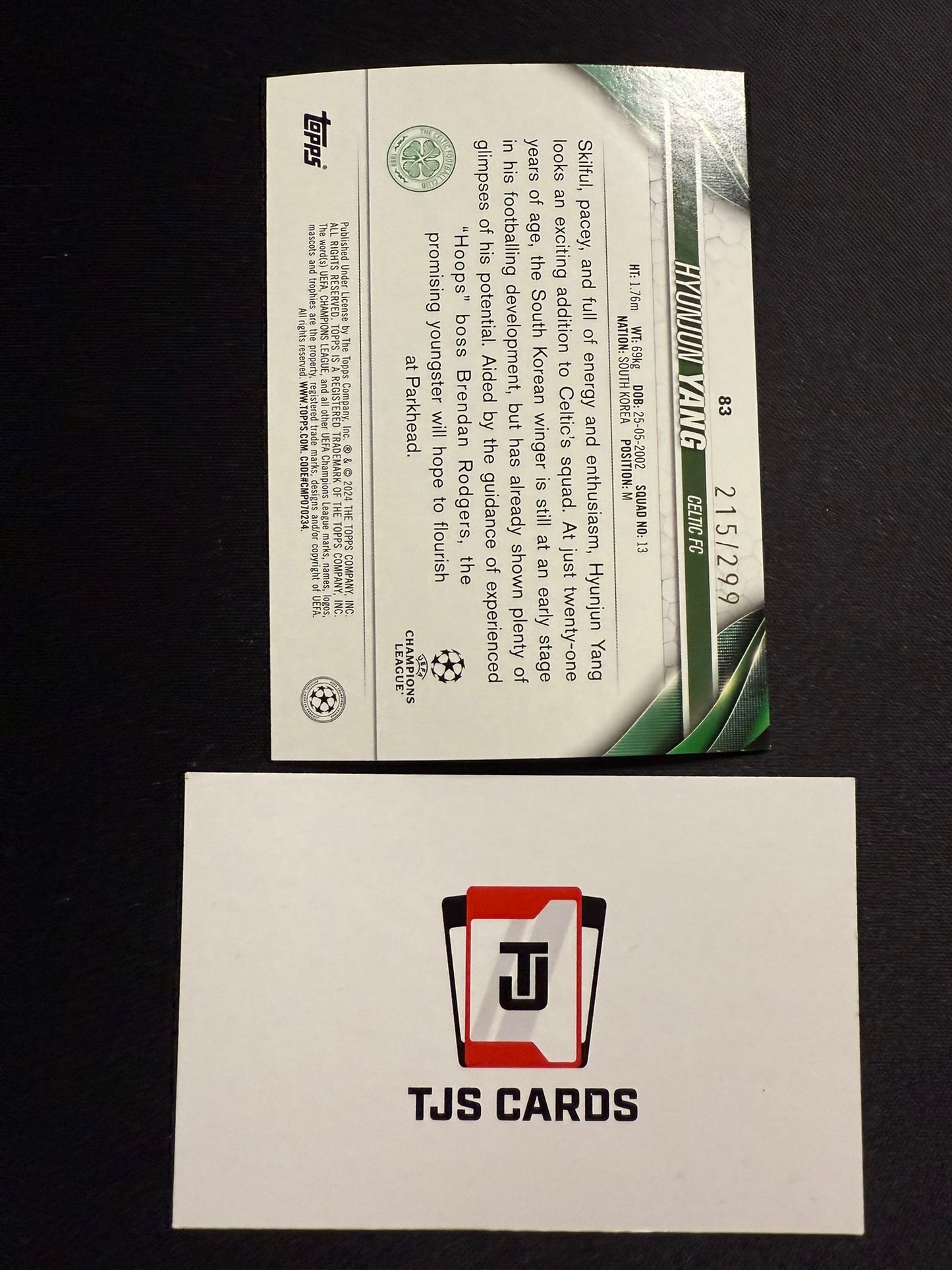 Hyunjun Yang - Rookie Purple /299 - TOPPS UCC 2023/24