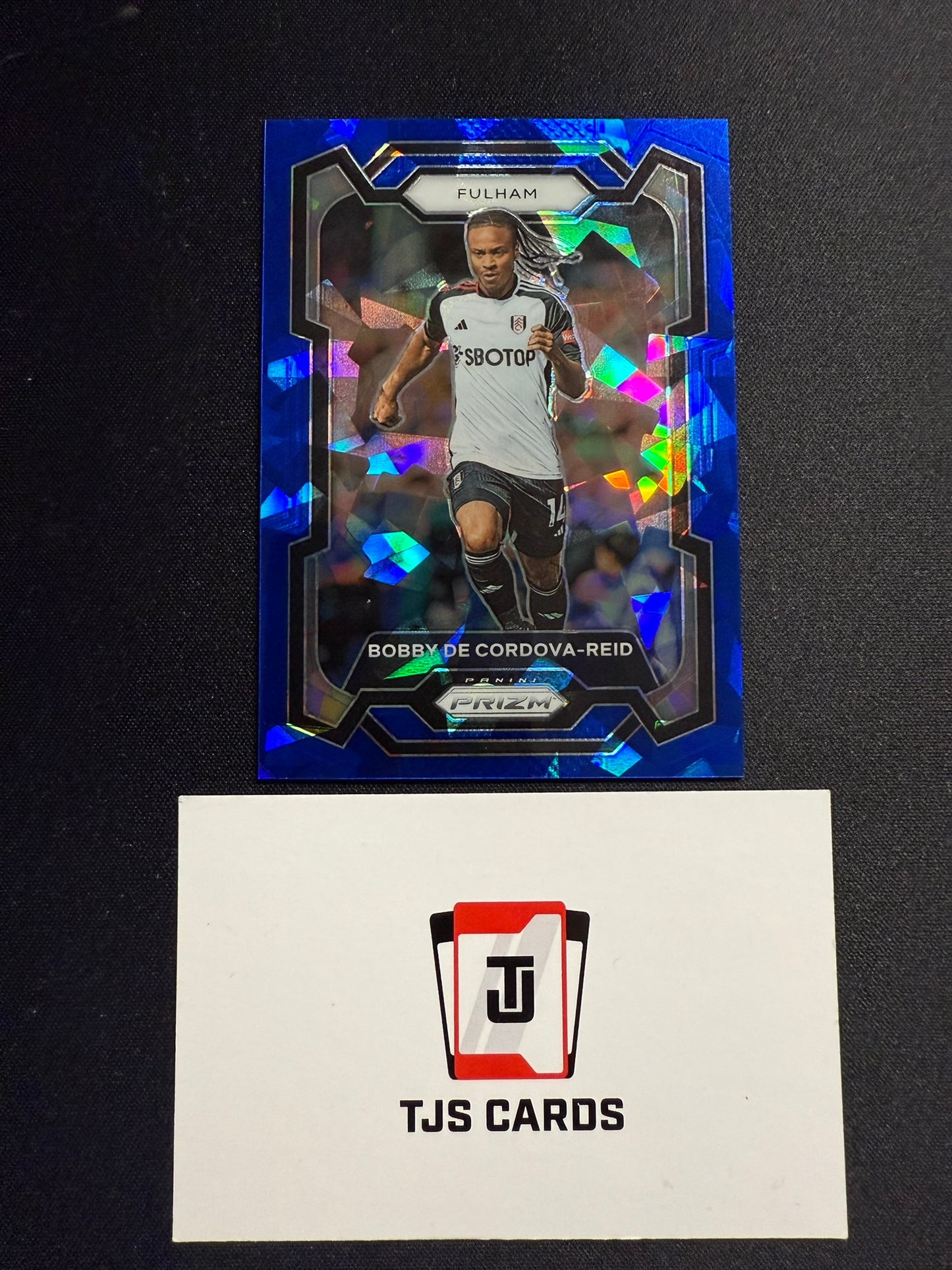 Bobby De Cordova-Reid - Blue Cracked Ice /75 - Panini Prizm Premier League 2023/24