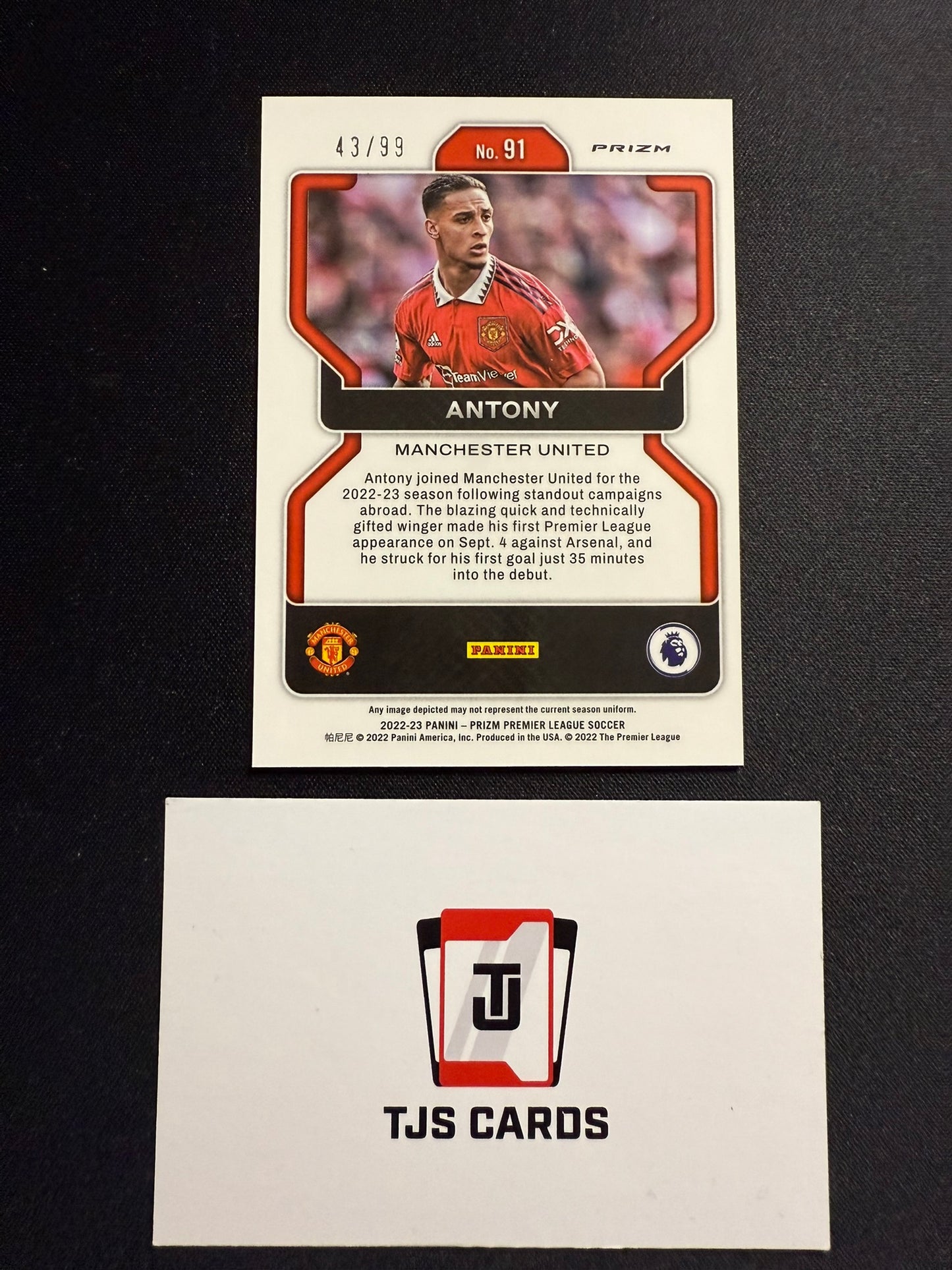 Antony - Pink Disco Breakaway /99 - Panini Prizm Premier League 2022/23