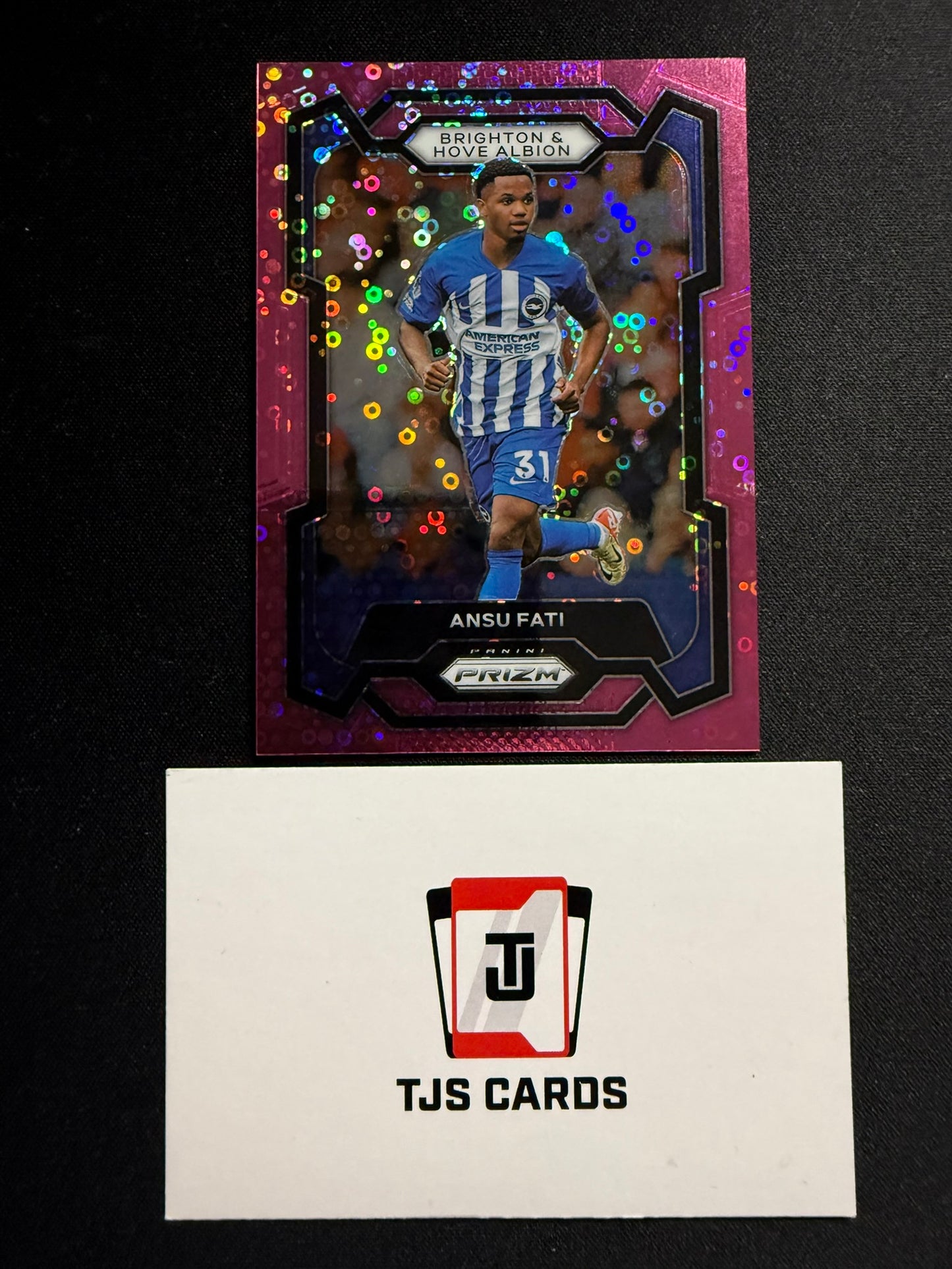 Ansu Fati - Pink Disco Breakaway /149 - Panini Prizm Premier League 2023/24