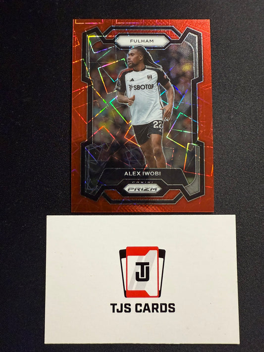 Alex Iwobi - Red Lazer /49 - Panini Prizm Premier League 2023/24