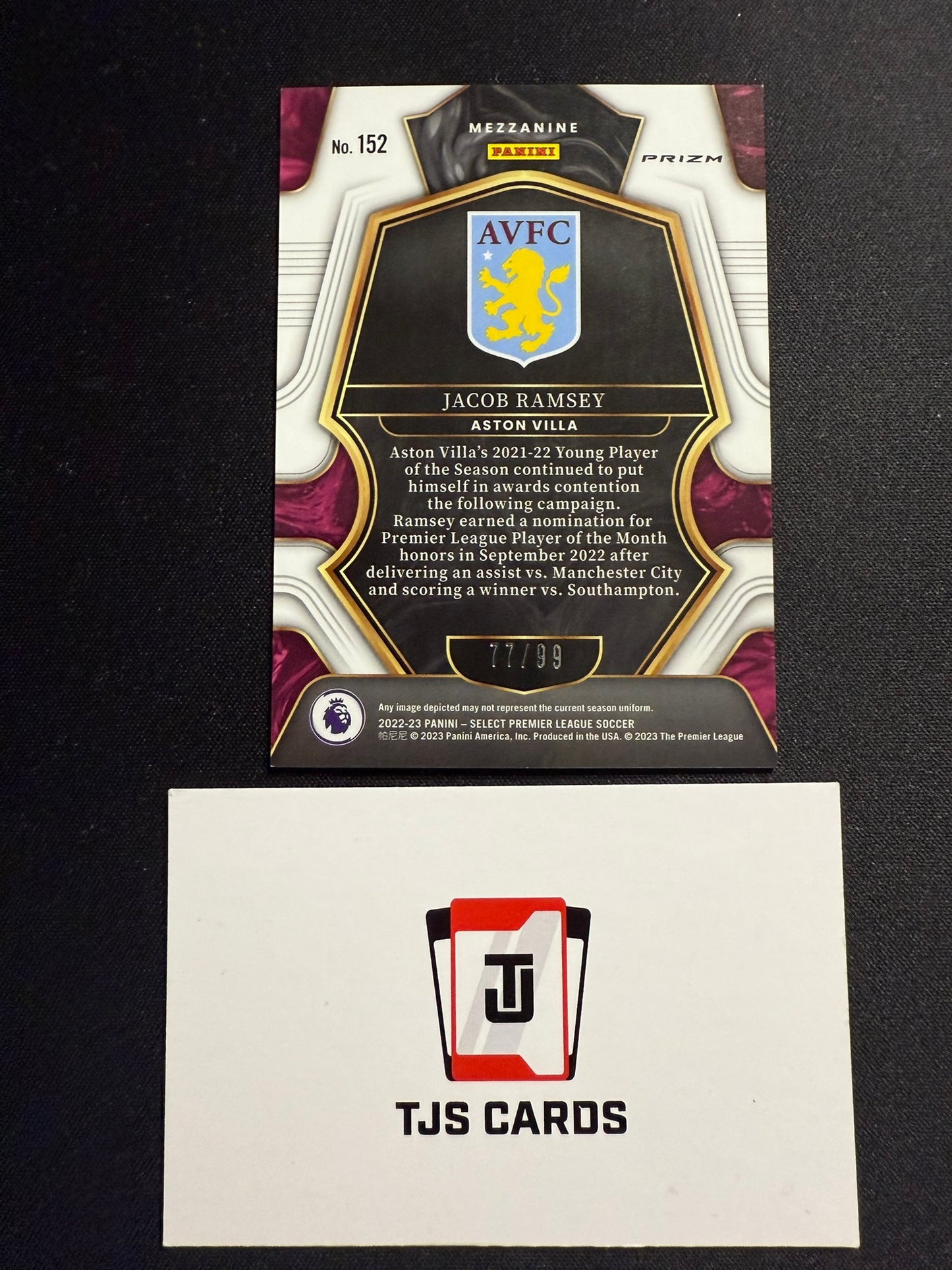 Jacob Ramsey - Pink /99 - Panini Select Premier League 2022/23