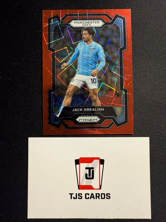 Jack Grealish - Red Lazer 01/49 - Panini Prizm Premier League 2023/24