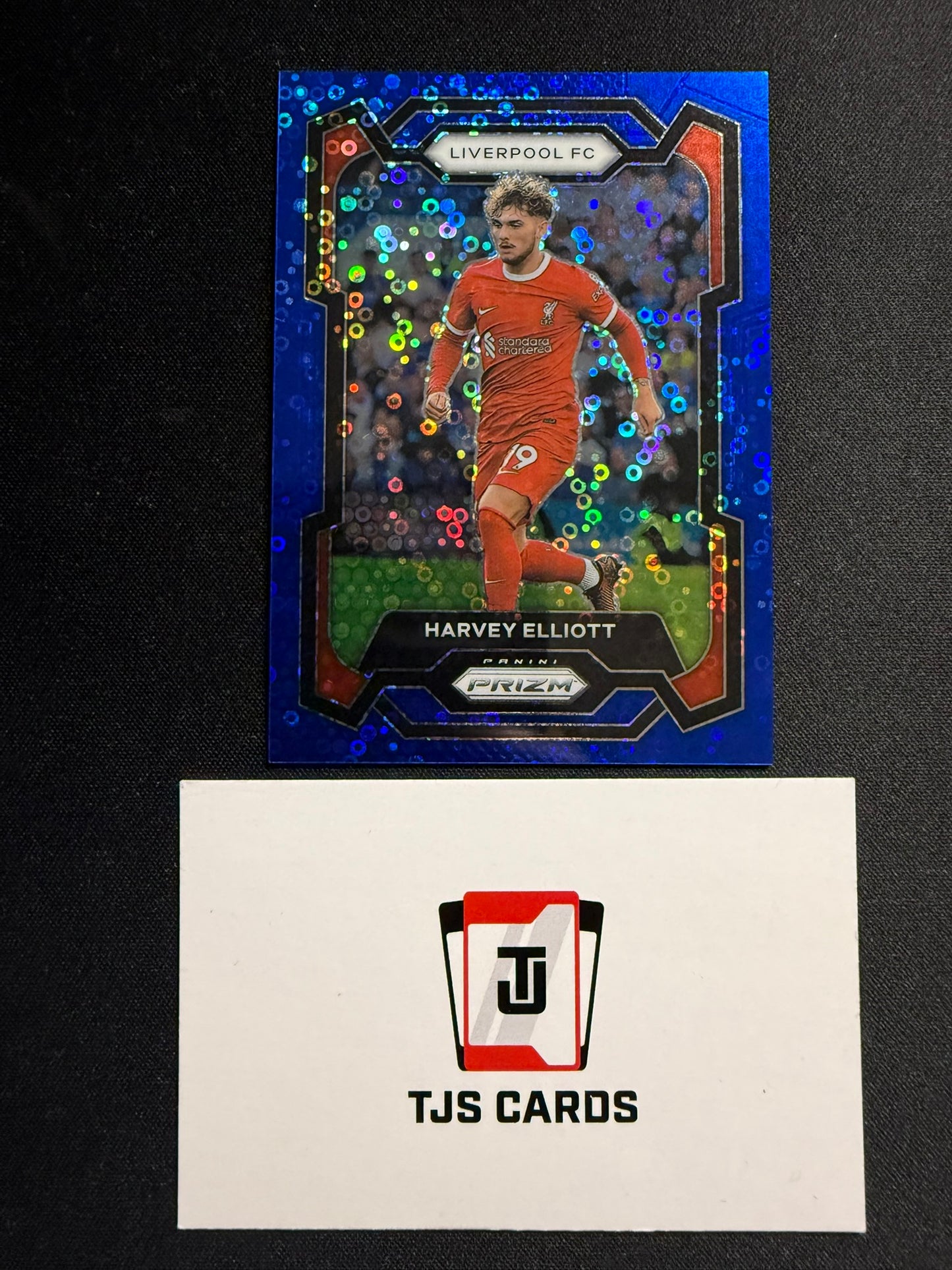 Harvey Elliott - Blue Disco Breakaway /99 - Panini Prizm Premier League 2023/24