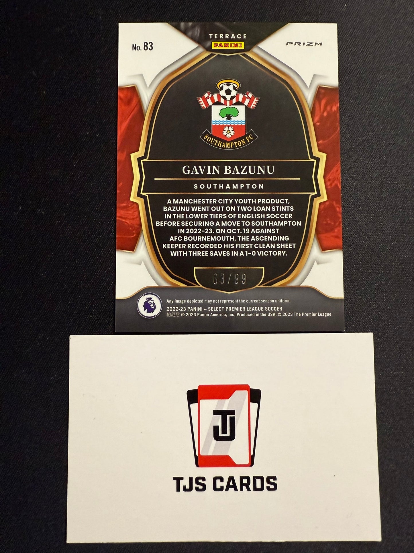 Gavin Bazunu - Rookie Orange /99 - Panini Select Premier League 2022/23