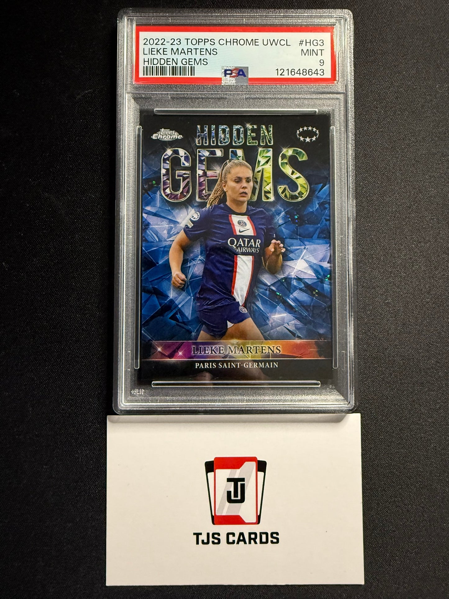 Lieke Martens - PSA 9 - Hidden Gems SSP - TOPPS Chrome UWCL 2023/24