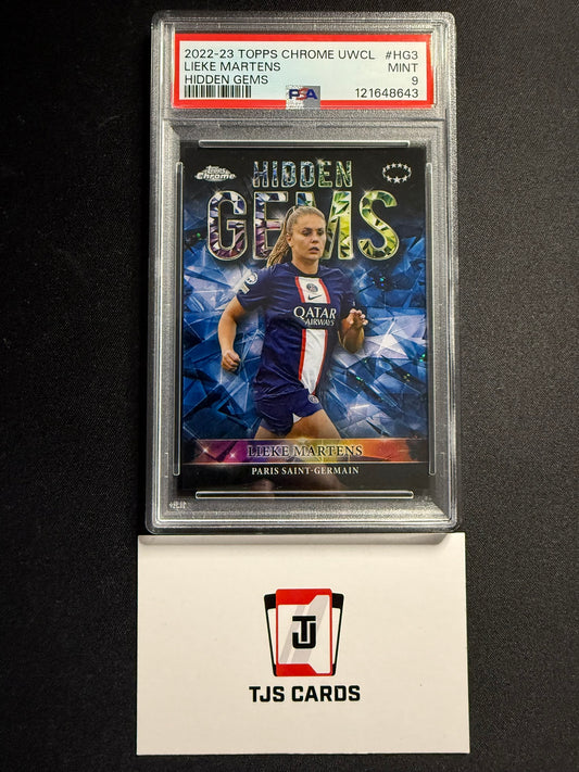 Lieke Martens - PSA 9 - Hidden Gems SSP - TOPPS Chrome UWCL 2023/24